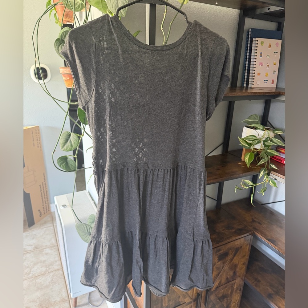 Billabong Gray Tiered Mini Dress